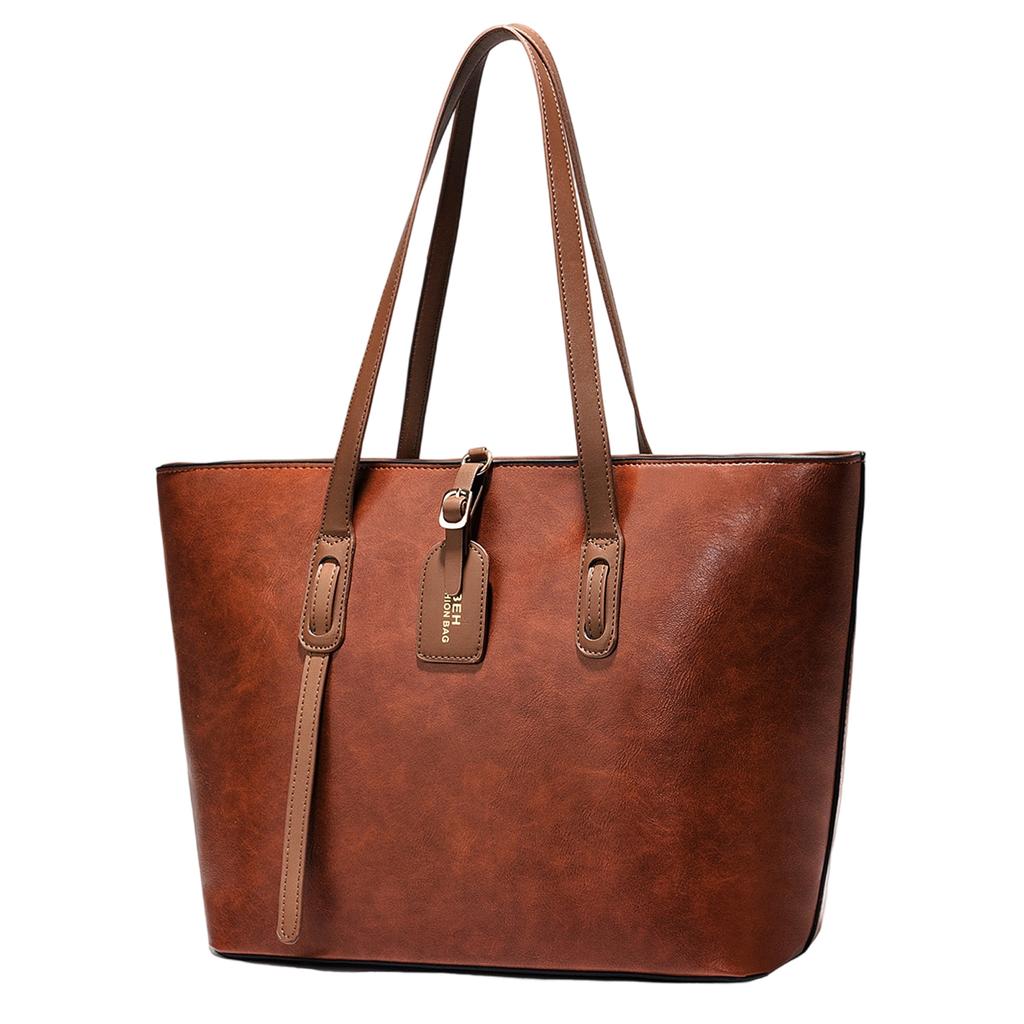 PU Leder Tragetaschen für Damen Modische Schultertasche mit Reißverschluss für Arbeit, Reise