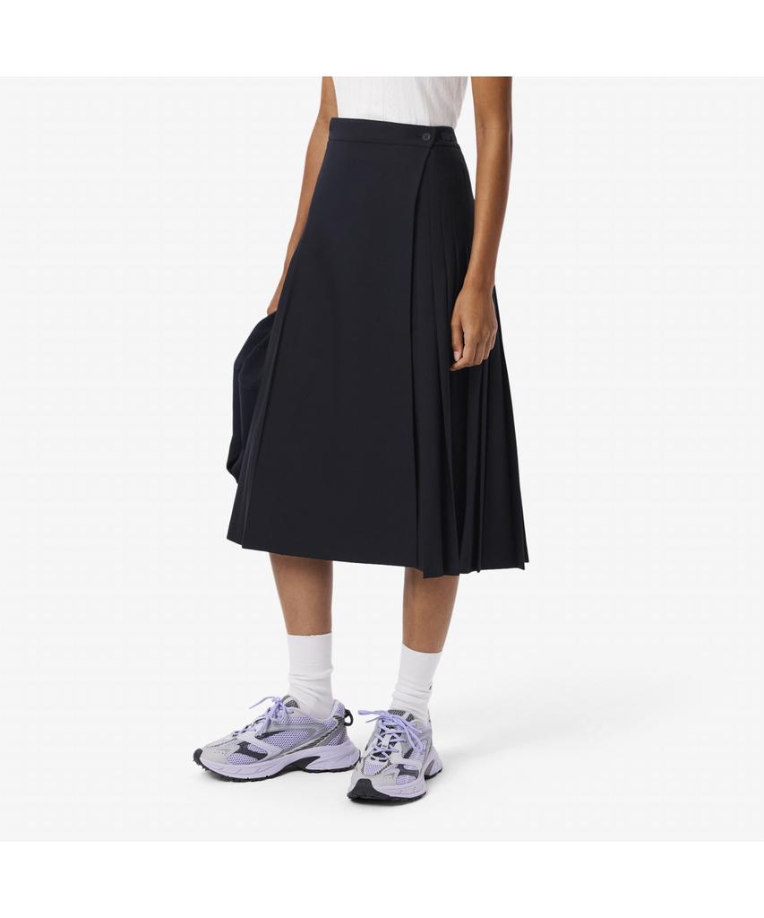 Lacoste Women'S Wrap Pleated Midi Skirt Jf5406-55N Hde
