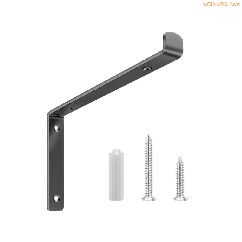 K1AE Wall Mounted Stainless Steel Shelving Bracket Simple Decorative Shelf Bracket