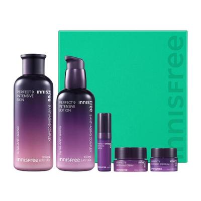 Perfect 9 Intensive Gift Set, Skin 200ml, Lotion 160ml, Serum 50ml, EyeCream 30ml, Cream 60ml