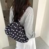 Cute Style Black and White Polka Dot Bag Large Capacity Shoulder Bag New Casual Versatile Nylon Handbag Women