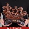 Creative Chinese Style Lucky Eight Horses Resin Auspicious Gifts Home Crafts Living Room Desk Ornaments Statue Opening Gifts