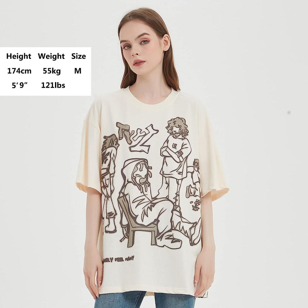 Streetwear Funny Anime Cartoon Grafické tričko