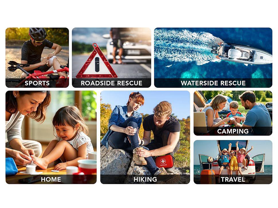 Portable PU Leather First Aid Kit - Multifunctional Zipper Medical Bag for Outdoor and Household Use