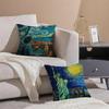 Oil Painting Statue Of The Statue Of Liberty Cushion Cover Linen Pillowcase Soft For Sofa Bed Home Room Decor