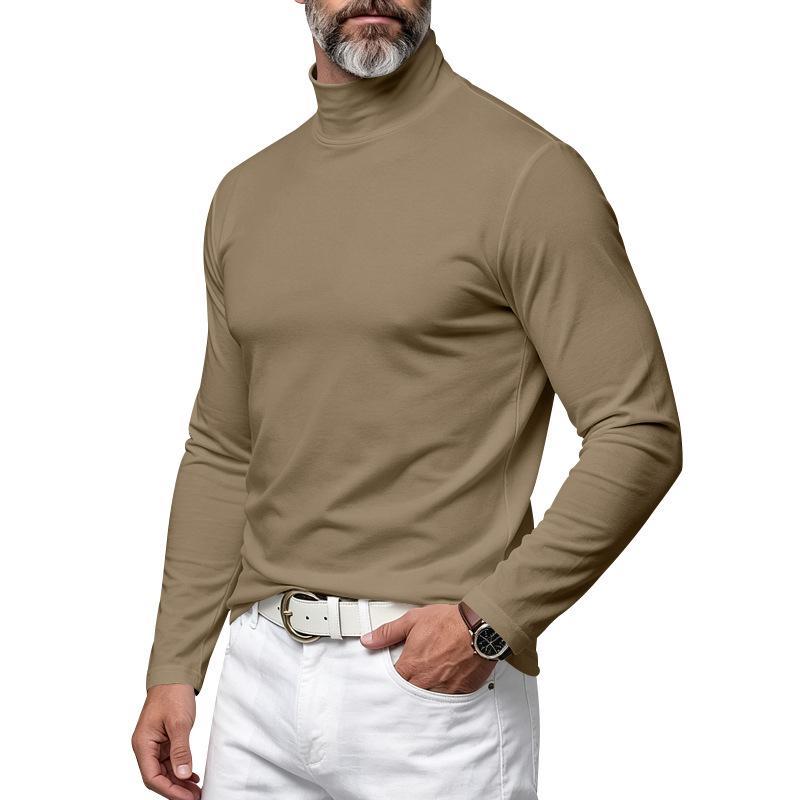 Men S Autumn Winter Slim Fit Half Mock Neck Long Sleeve T Shirt