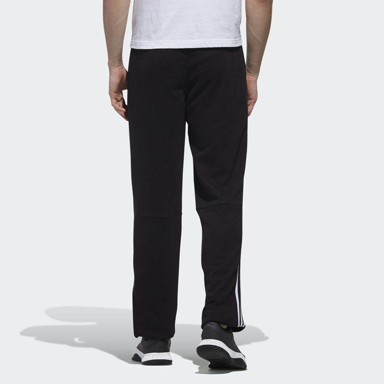 Adidas Knitted Sweatpants Men's Black Moderate Straight Fit Pants DW4613