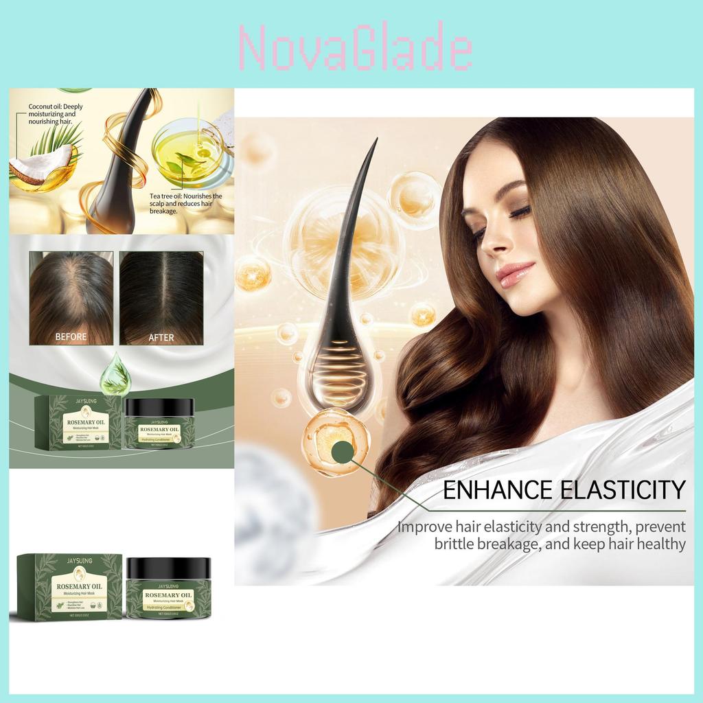 Jaysuing Rosemary Hair Mask For Moisturized And Smooth Frizzy Hair With Glossy Finish