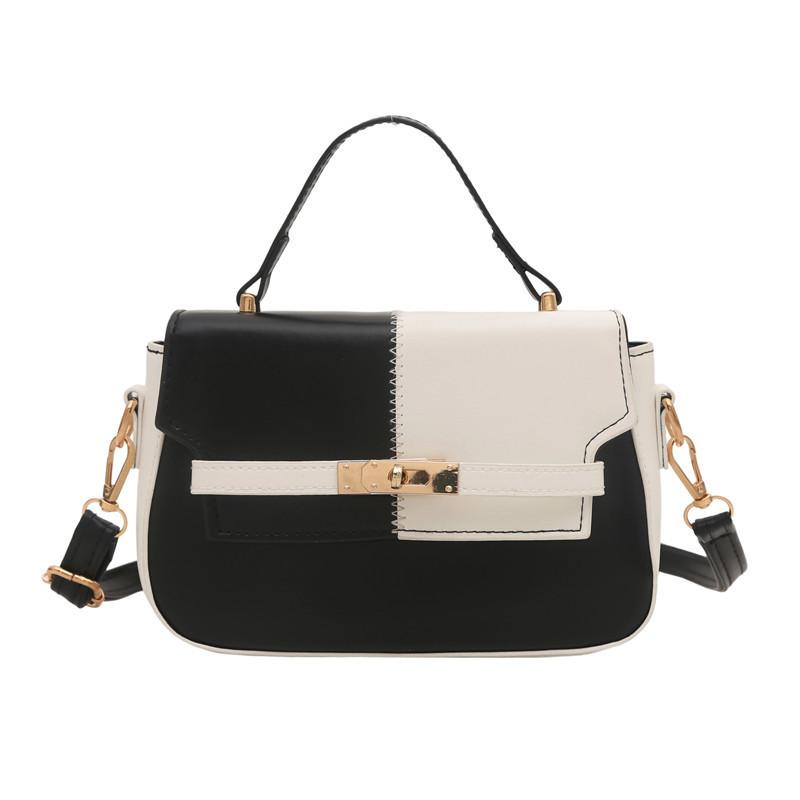 Retro Elegant Handheld Shoulder Bagwith Stitch Detailing For Casual Outings