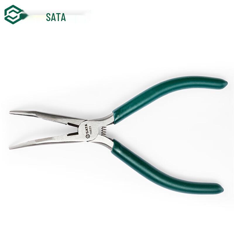 SATA 6-inch Bent Nose Electronic Pliers