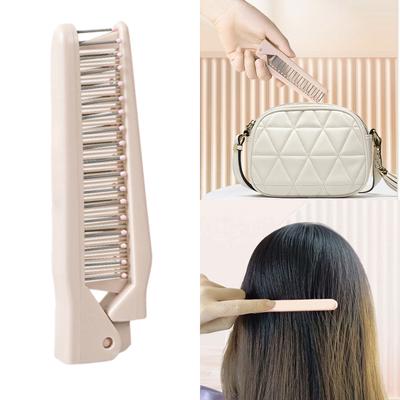Pente de cabelo dobrável portátil, pente de cabelo de duas cabeças para viagem, pente de cabelo dobrável de bolso, escova, pente de viagem ao ar livre para mulheres