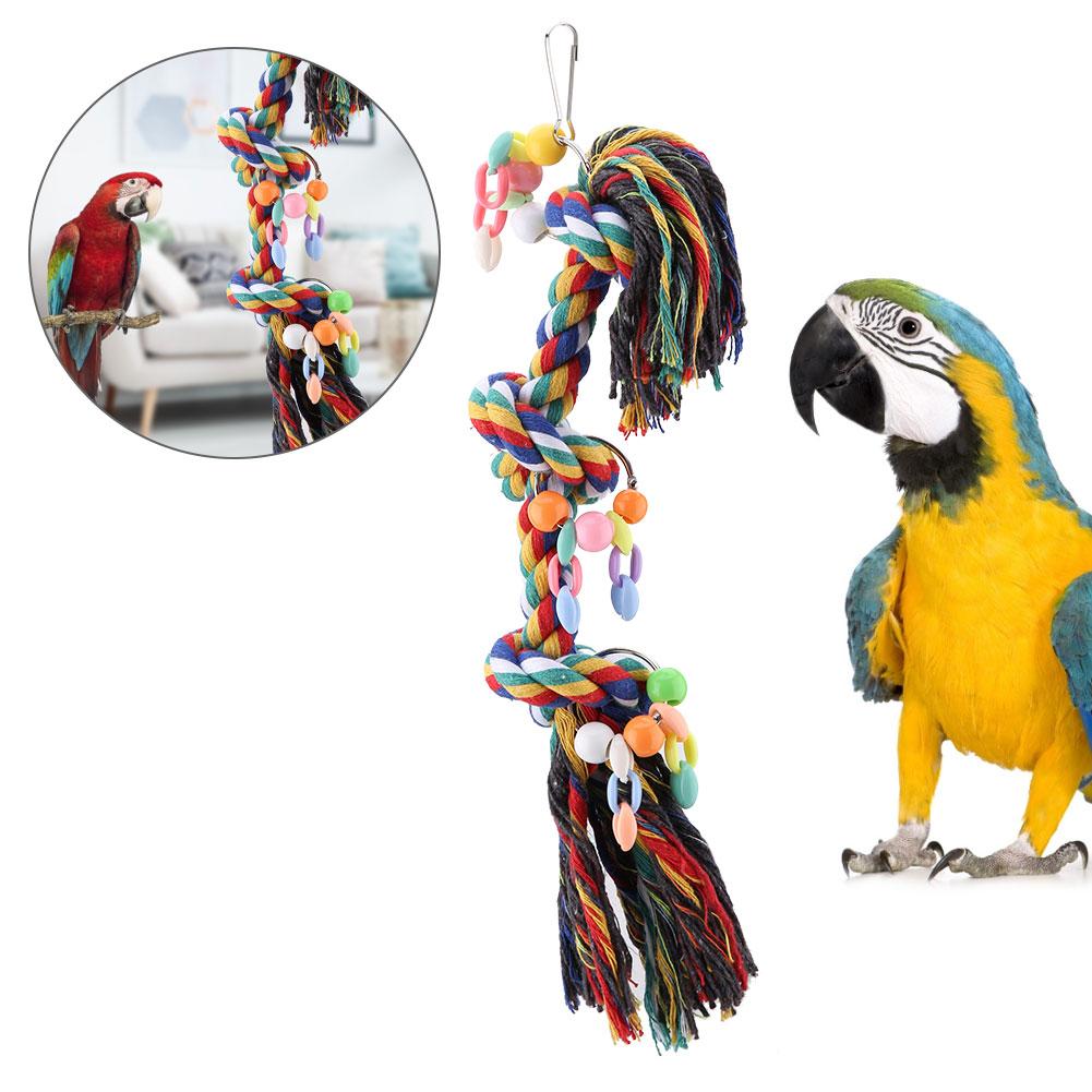 Parrot Toy Bird Chewing Toys Hanging Parrort Toy Playing Toy with Hanger