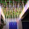 8Pcs/Set Meteor Shower Rain Light Low-Power Consumption Drop Icicle US/EU Plug Wedding Xmas String Fairy Strip Party Lights