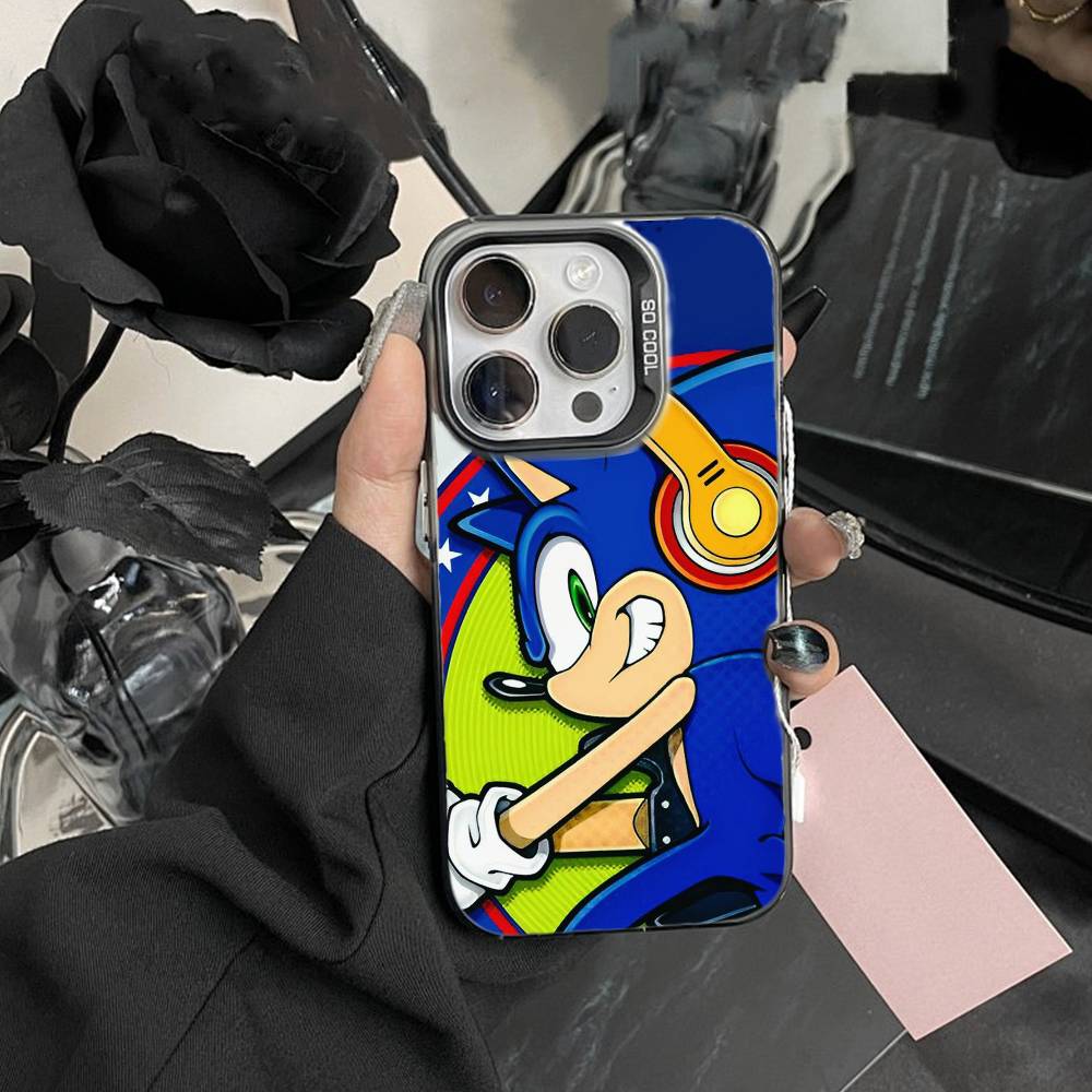 J-Shadow the Hedgehog Phone Case For iPhone17, 16,15,14,13,12 Pro Max Black Candy Matte Shockproof Cover