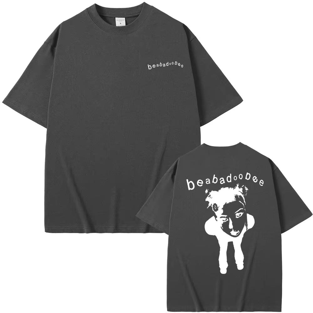 Singer Beabadoobee Double Sided Print Tshirt Men Women Fashion Casual Oversized T-shirt Streetwear Male Cotton T Shirt