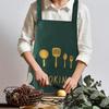 1pc Stylish Polyester Apron with "COOKING" Print - Thick Waist Design, Durable & Easy-Clean, Perfect for Home Kitchen Wear, Cook