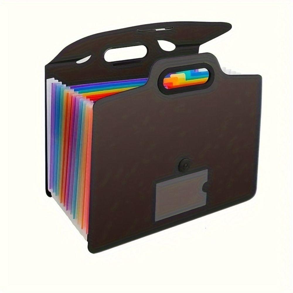 13 Pocket Accordion Folder with Handle a4 Document Bag Expanded File Holder  Document Storage