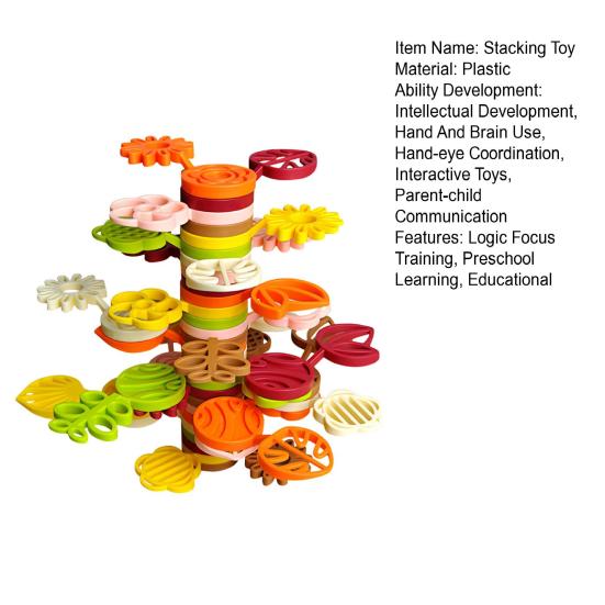 35/70 Stück/Set Baustein Stapelspielzeug Logik Fokus Training Vorschulbildung Balance Block Baum Spielzeug Pädagogisch Jungen Mädchen Stapelspiel