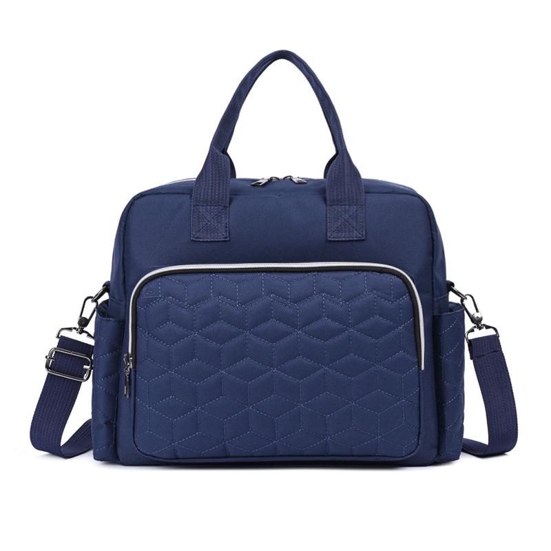 

Lightweight Waterproof Embroidered Mummy Bag with Bottle Insulation - Multifunctional Shoulder Bag for Mom and Baby глубокий/синий