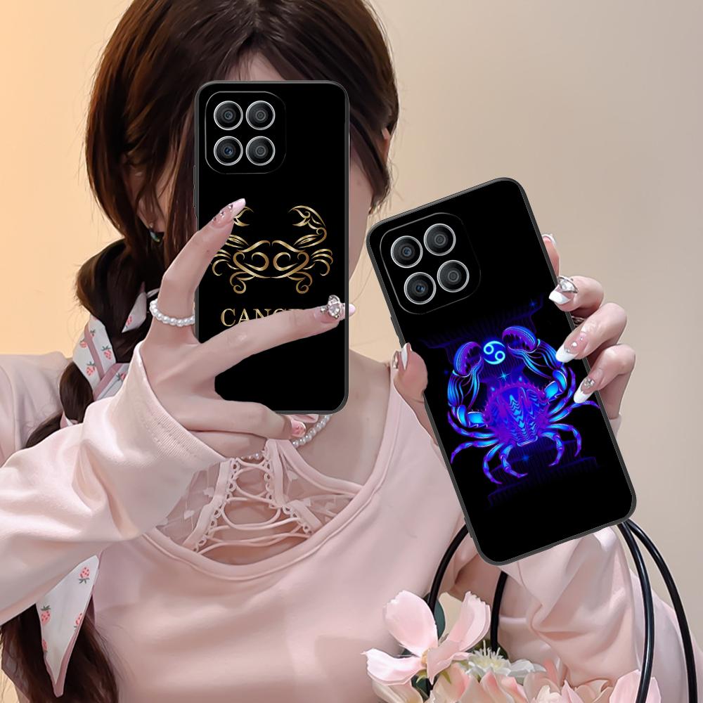 Zodiac Sign Cancer Mobile Phone Case for Honor 90 80 70 60 50 30 20 10 9 8 7 Pro S SE Lite 5G Colorful Printing Cover Pretty