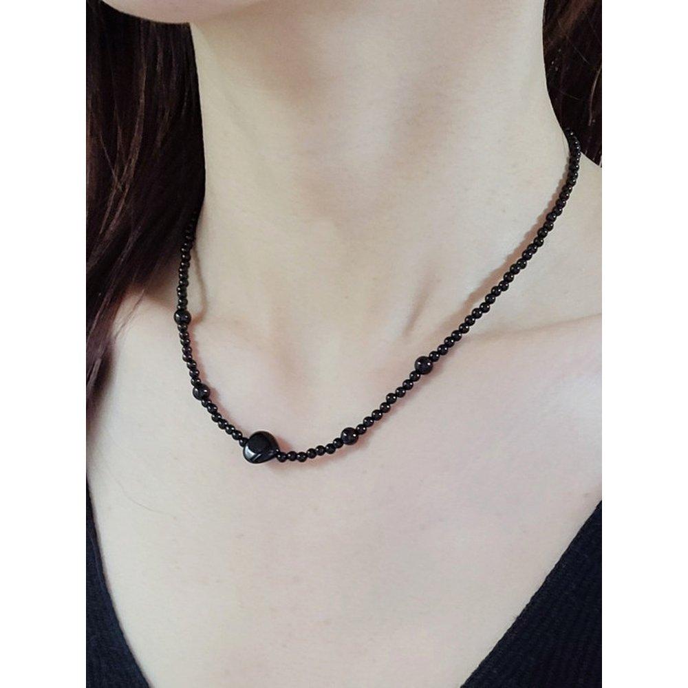 Heart Onyx Choker Necklace