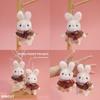 Cute Rabbit Plush Toy Keyring With Pp Cotton Filling For Backpack Accessories And Gifts
