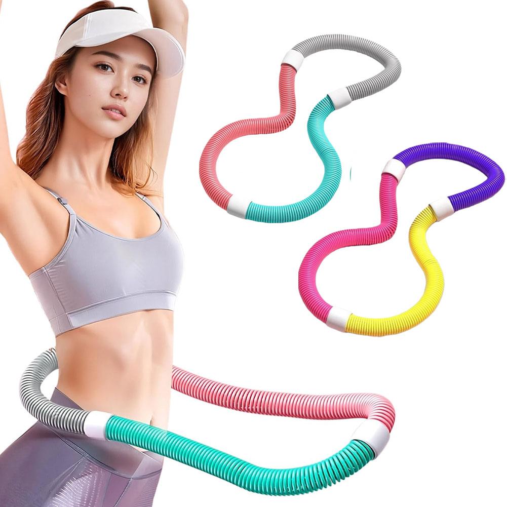 Soft Foldable Fitness Sports Hoop Waist-Friendly Spring Design For Adult Womens Workout Fitness Hoop Slimming Exercise Equipment