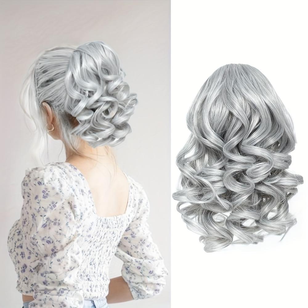 

Короткие вьющиеся волосы на завязках для волос «конский хвост» наращивание волос синтетические волосы накладные волосы для женщин PY284-GREY