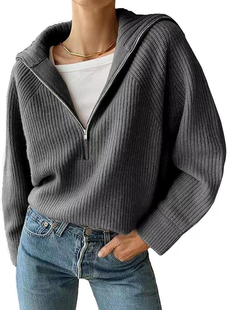 Cross-border Amazon hot sale 2023 European and American style knitted top short jacket women's personality fashion trend knitted sweater