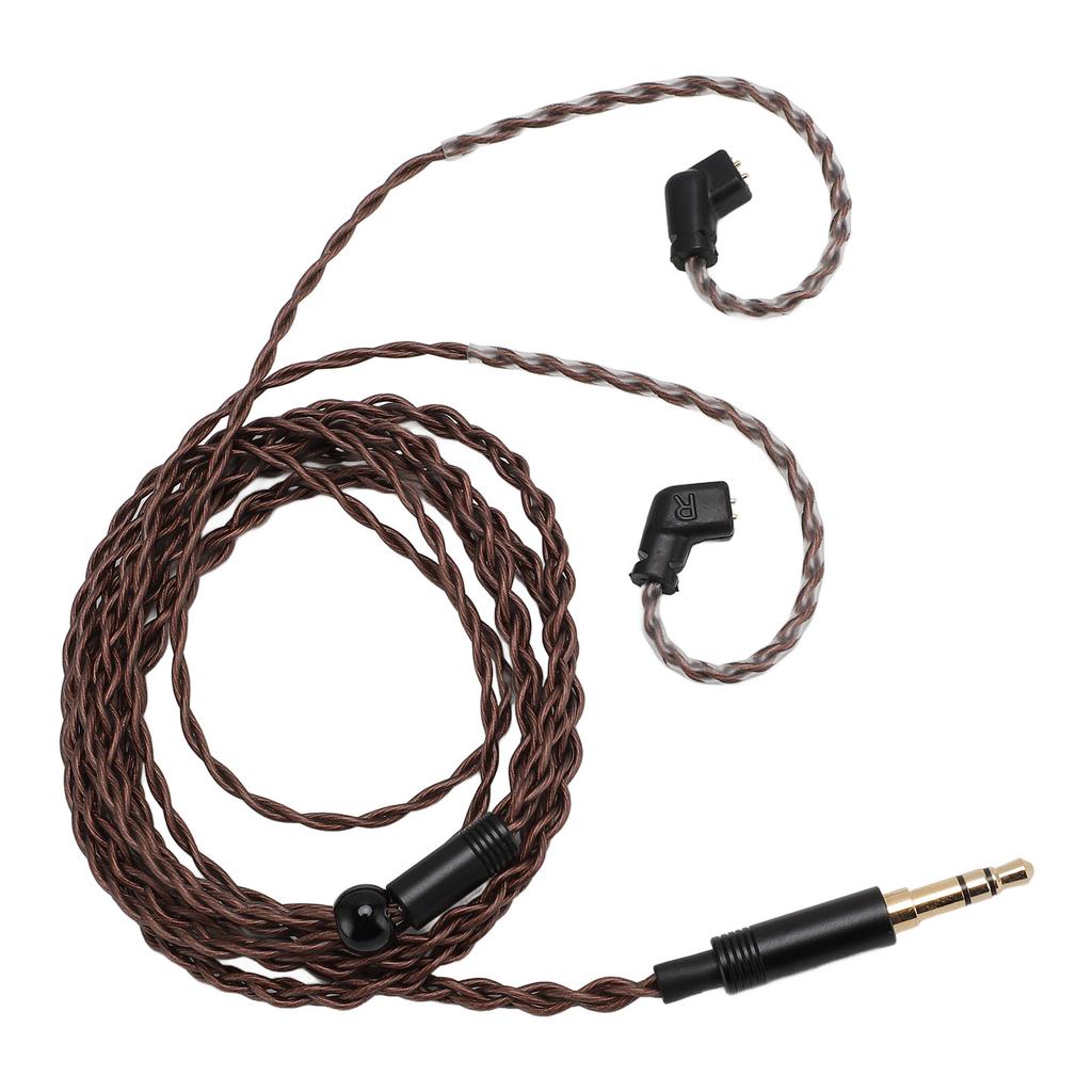 3.5mm to 2 Pin 0.78mm Earphone Cable 3.9FT OFC Braiding Gold Plated Headphone Replacement Cable for QDC for KZ ZSN ZSN