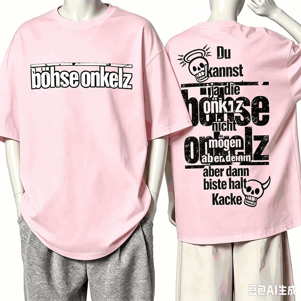 Bhse Onkelz Graphic Print Tshirt Unisex Unisex Cotton Casual Streetwear Fashion Unisex Oversized Top Summer New Tee Hot Product