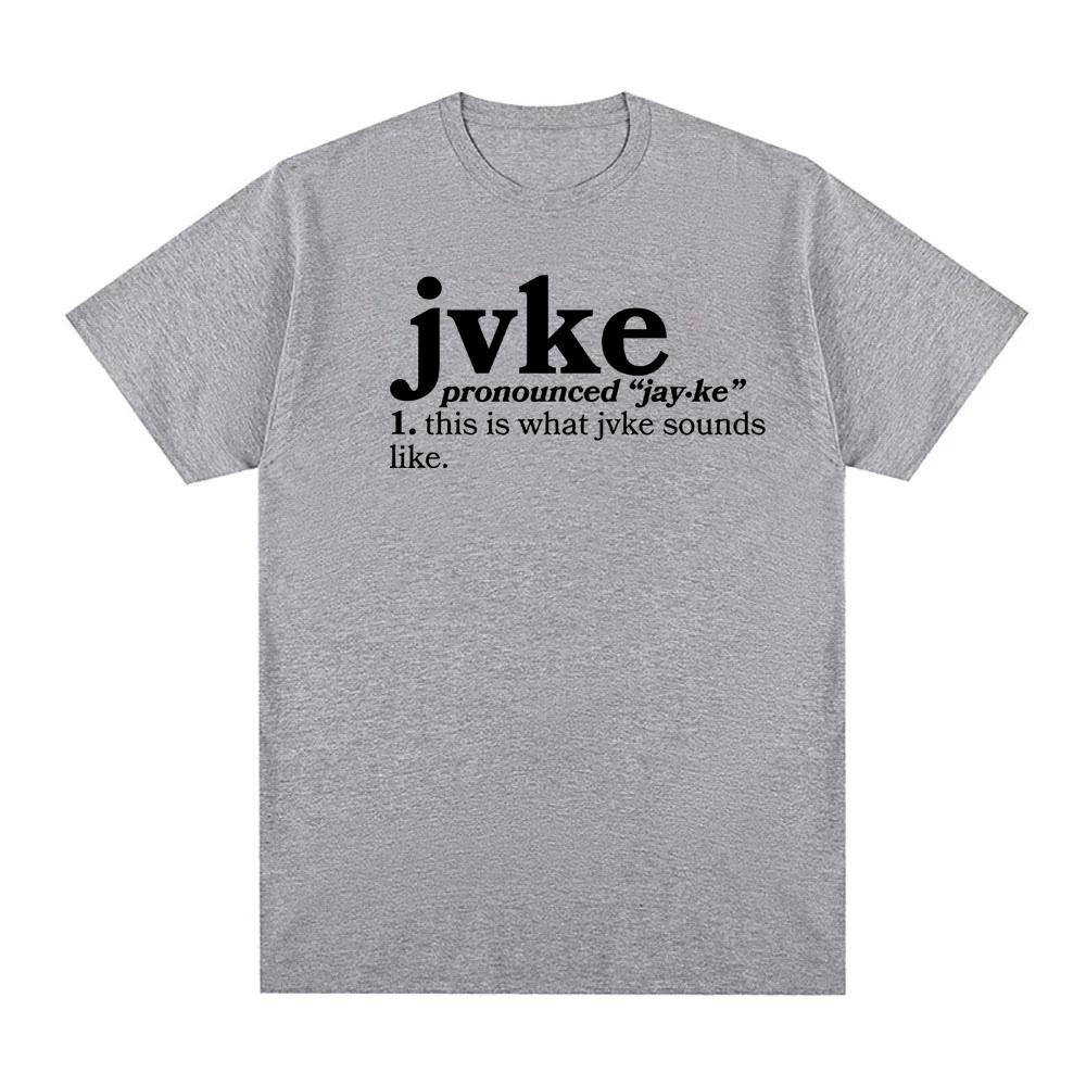 AUSSPRACHE WEISSES T-SHIRT JVKE Print T-Shirt Baumwolle Rundhalsausschnitt Kurzarm Tees