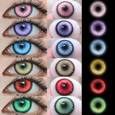 Dereceli Renkli Kontakt Lensler 2 adet Anime Cosplay