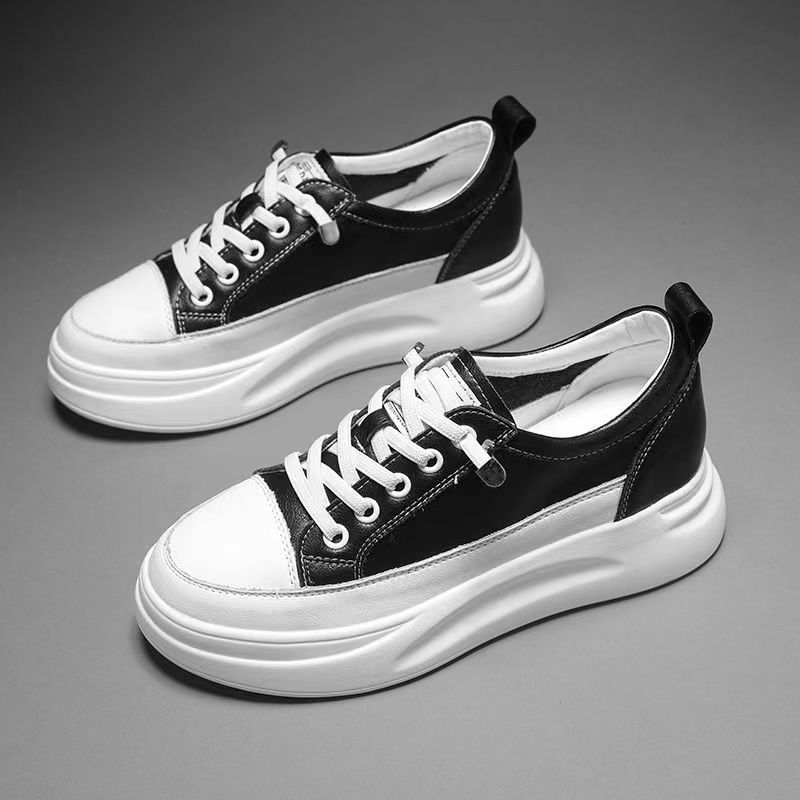 

Женские кроссовки на толстой подошве, спортивные белые туфли, новая весенняя обувь для увеличения роста, универсальная повседневная обувь для студентов, детская обувь 35