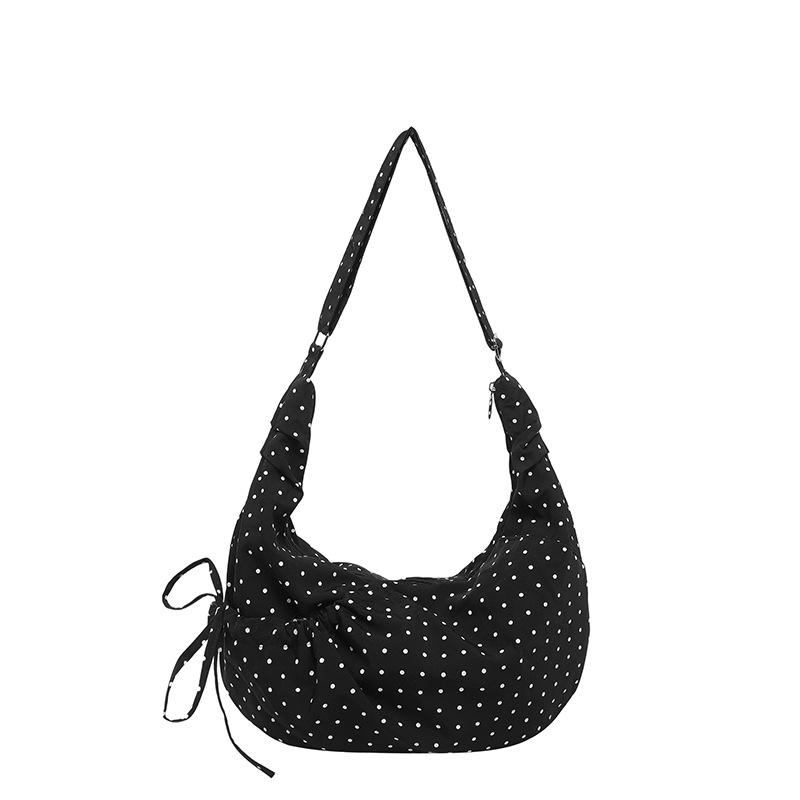 Casual Polka Dot Shoulder Bags for Women Large Capacity Ladies Crossbody Bag Daily Simple College Student Girls Handbags Tote