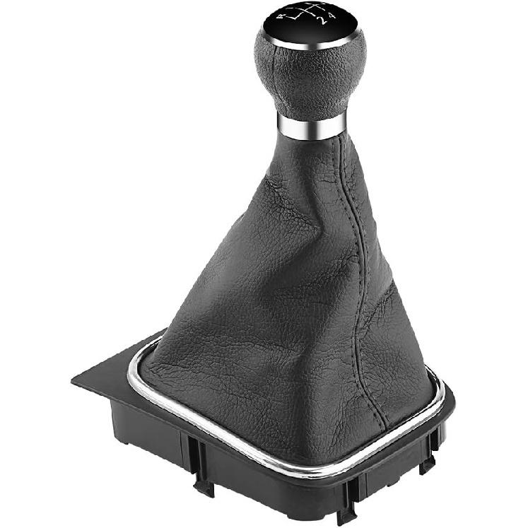 

Qiilu 5 Speed Car Gear Shift Knob Boot Gearstick Gaiter Kit Manual/Auto Gear Shifter Boot Cover Replacement for 6 MK5 MK6 2005-2014