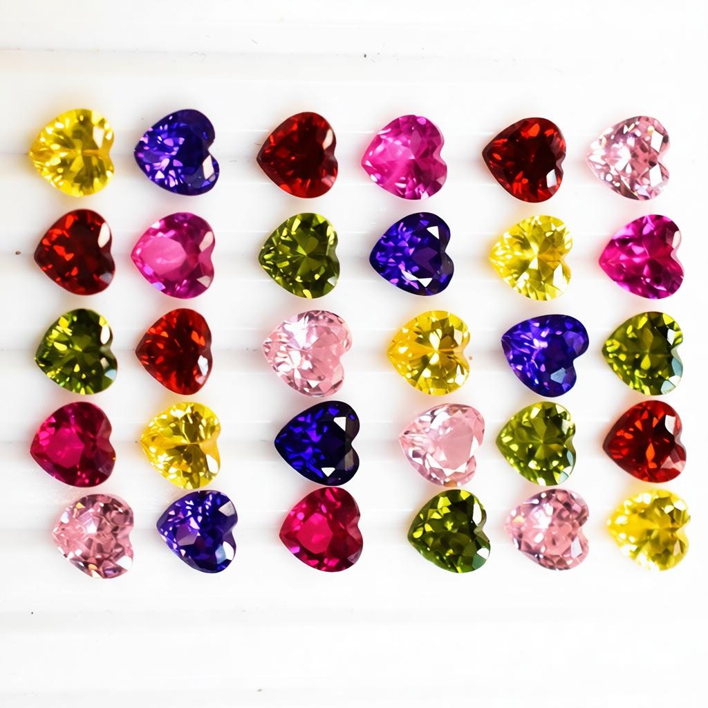 Natural Sapphire Loose Gemstone Mix 9 pcs 6x6 mm Heart Shape Lot September Birthday Birthstone