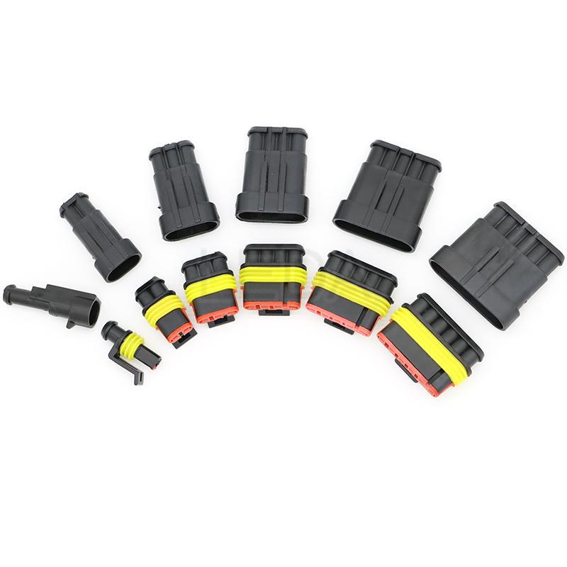 1Set 1P 2P 3P 4P 5P 6Pin AMP 1.5 Super Seal Waterproof Male Female Electrical Automotive Wire Connector Plug For Car Motorcycle