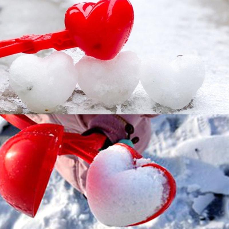 Nowość Dziecięce Zabawki Kula Śniegowa Ściskacz Uroczy Gwiazdka/Serce Kształtmaker Kuli Śniegowej do Zabawy Zabawki Gry na Świeżym Powietrzu Najlepszy Prezent