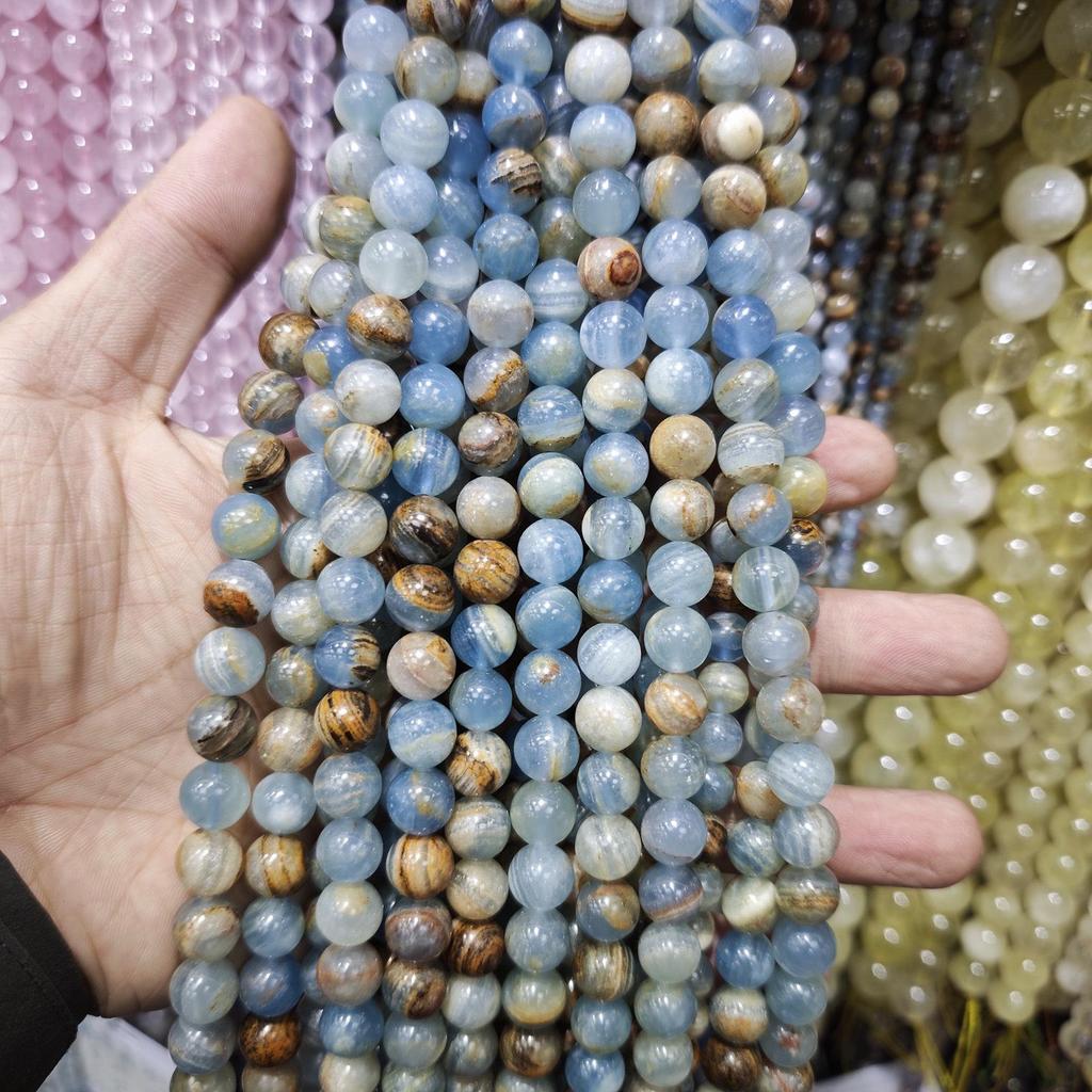 Blue Series Aquamarine & Blue Lace Agate Natural Stone Beads for DIY Jewelry