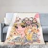 Candy Candy Cartoon Anime Blanket Flannel  Super Warm Throw Blanket for Outdoor Travel Bedspread