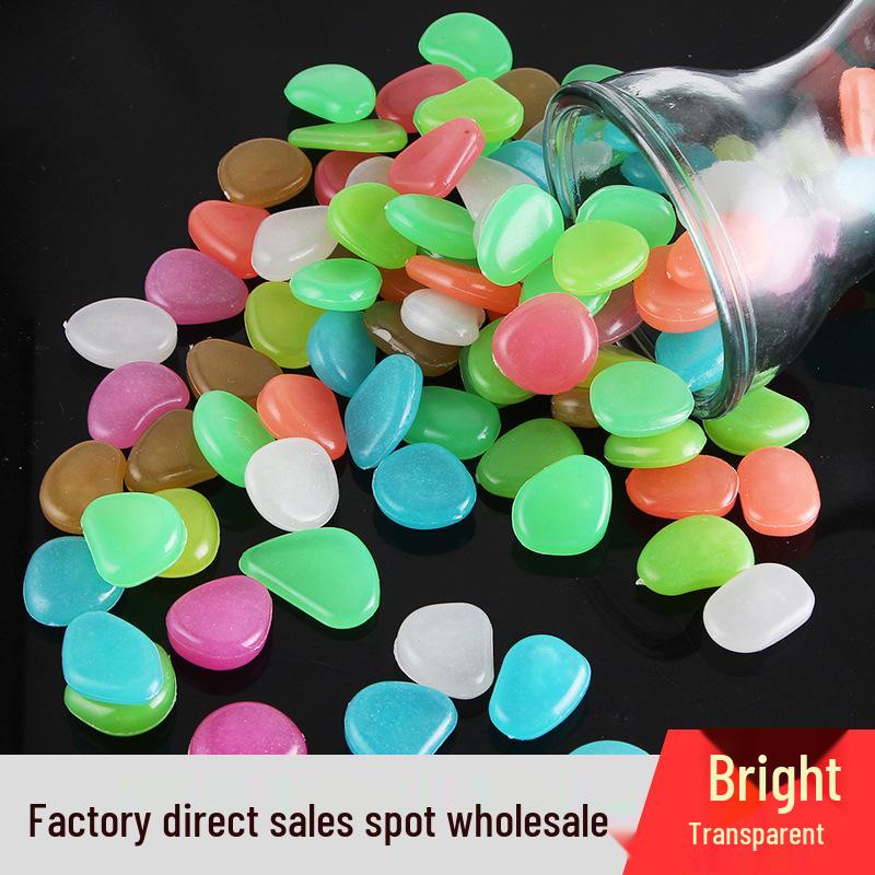 Artificial Glowing Pebbles for Aquariums and Garden Landscaping