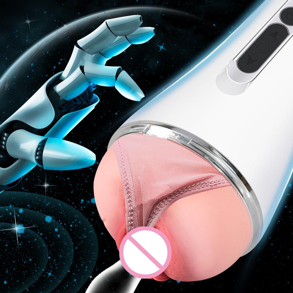 Vagina Anus Masturbator, Auto Saugen Stöhnen Vibration Masturbationsbecher, Orgasmus Sexmaschine Echte Muschi Erwachsenen Sexspielzeug für Männer