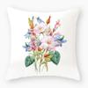 Fashionable Luxury Home Decor Office Seat Cushion Cover Owl Floral Plant Pattern Printed Throw Pillow Cover