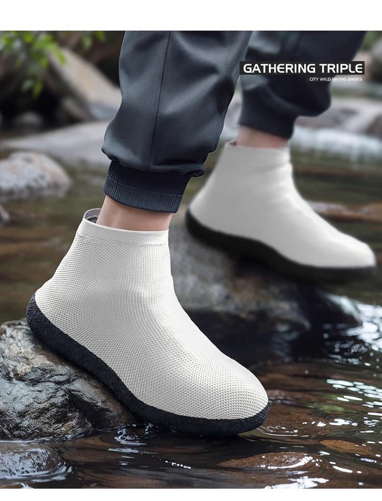 Unisex Waterproof Non-Slip Shoe Covers - Durable and Portable Silicone Rain Boots for Rainy Days, Available for Adults and Children