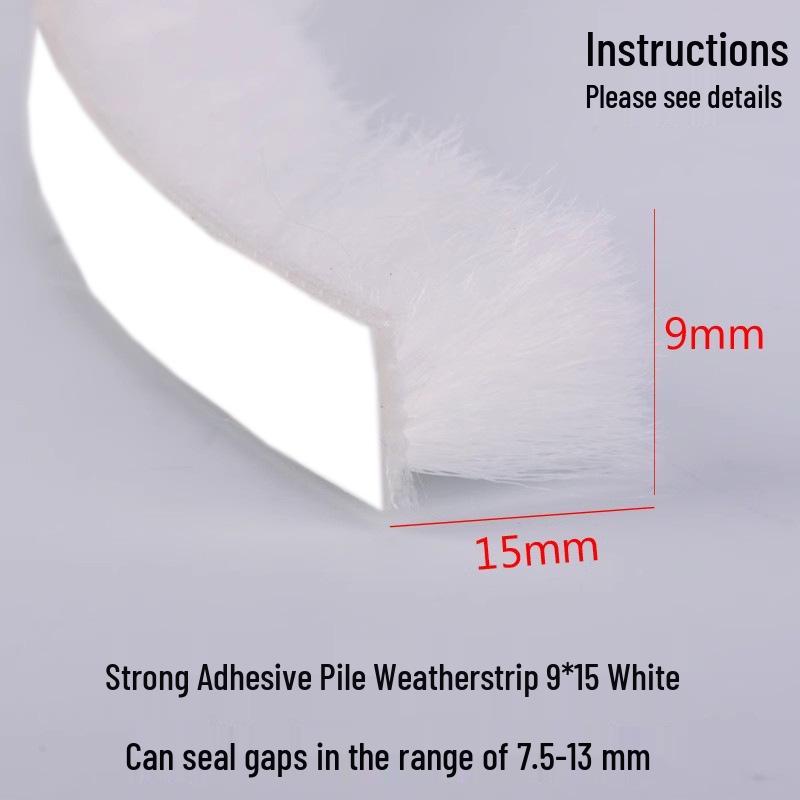 Dinggu Self-Adhesive Weatherstrip: 5m/10m Sliding Door and Window Seal, Dustproof, Anti-Collision, Mosquito Proof.