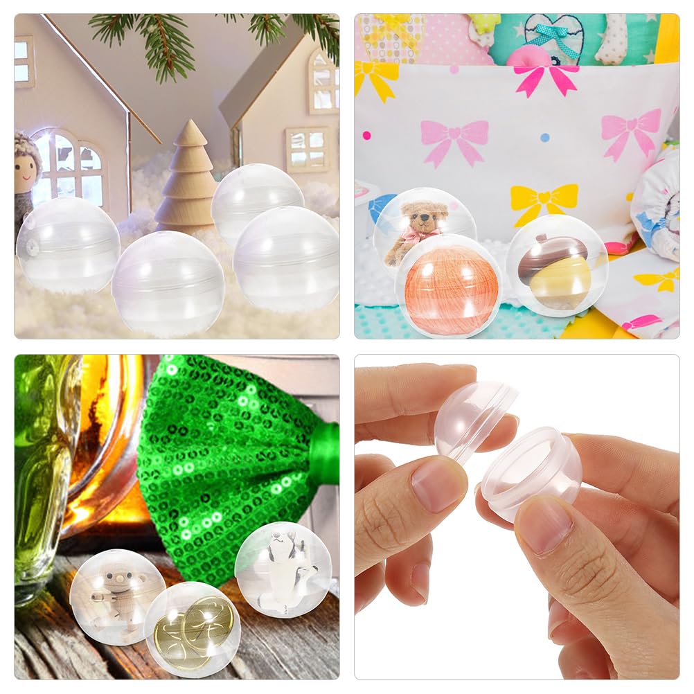 NUOLUX Refillable Capsule Pack of Plastic Empty Capsule Perfect for Gift Packing and Party Organizers Balls, 50, Balls,