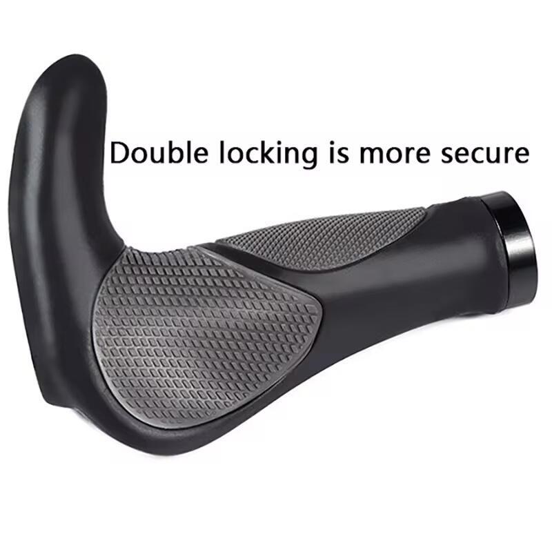Bicycle Rubber Horn Handle Set Mountain Bike Horn Handle Set Riding Accessories Both Sides Lock The Non-slip Pair Handle
