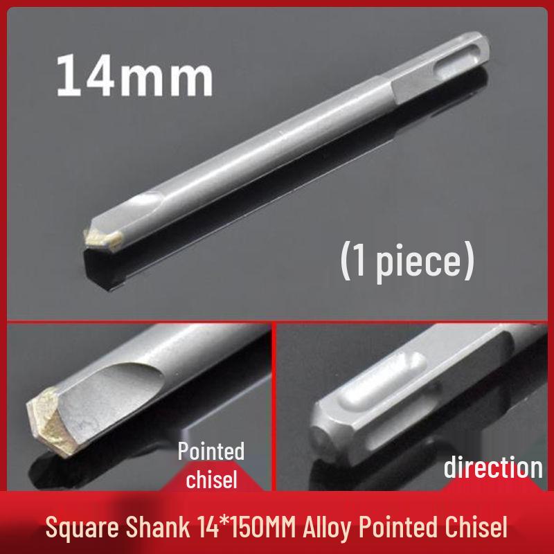 Elektryczny zestaw dłut udarowych: Uchwyt sześciokątny i kwadratowy, Szpiczaki i płaskie dłuta do rowkowania betonu i ścian