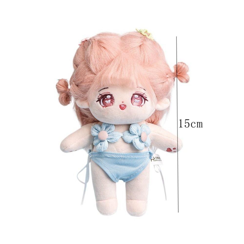 Bikini Set Cotton Doll Swimsuit Suit Strap Pants 20cm Doll Swimming Outfit  Cotton Doll Accessories